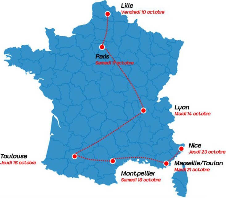 Le Tricity Tour, ce sont 8 rdv dans de grandes villes françaises