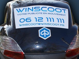 De la publicité sur les scooters avec Winscoot