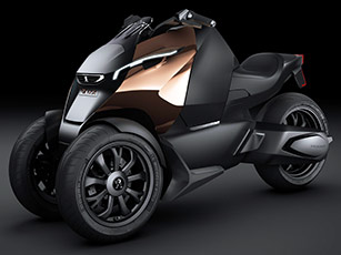 Onyx Concept : le 3 roues du futur par Peugeot